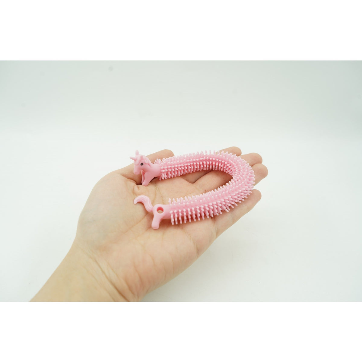Jucarie Senzoriala Antistres, Fidget Toy Unicorn Noodles, Superelastica, Roz Deschis