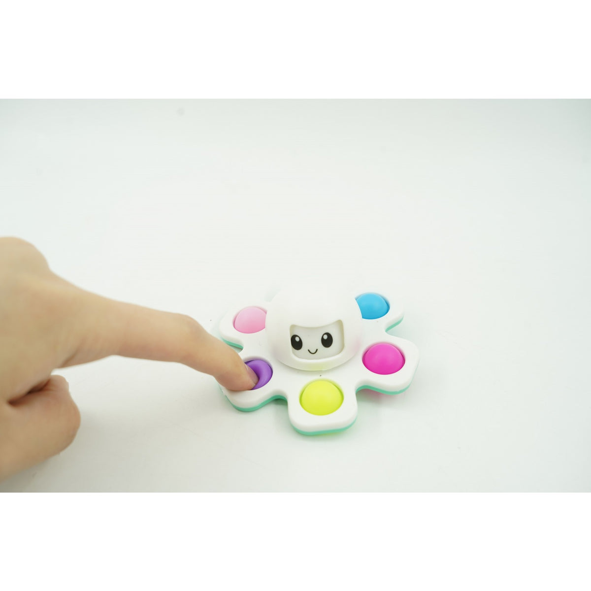 Jucarie Pop It, Fidget Toy Antistres Senzorial, Silicon, Alb