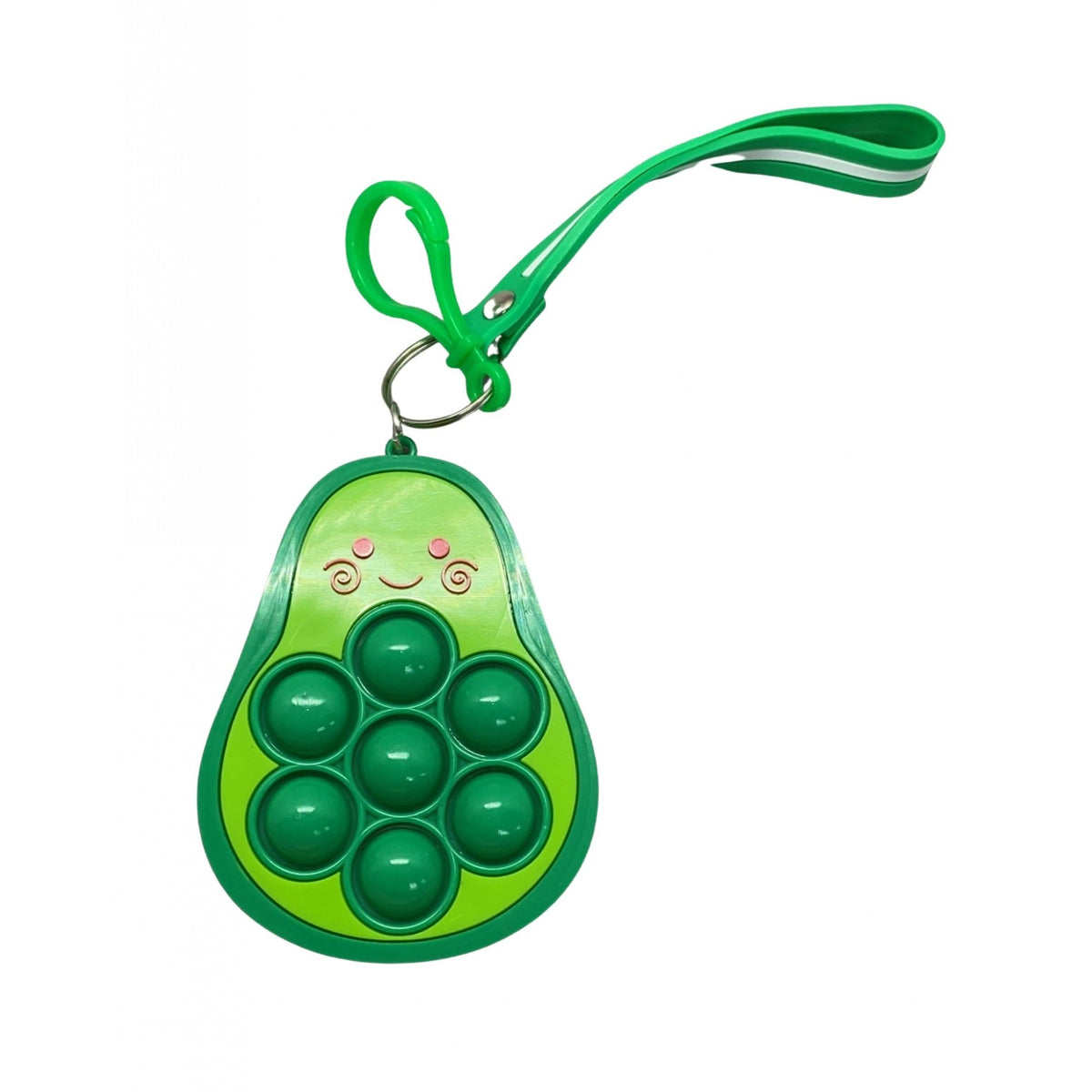 Jucarie Antistres Pop It Simple Dimple, Breloc Antistres, Silicon, Avocado, Verde
