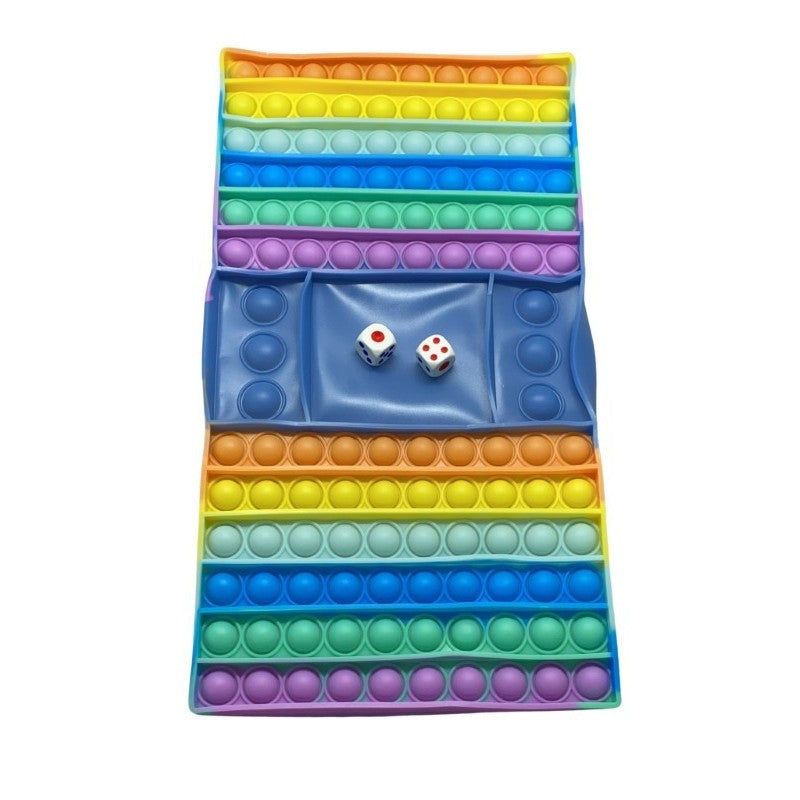 Joc Interactiv Antistres Pop It Now And Flip It, Cu Zaruri, Silicon, Model 3, Multicolor