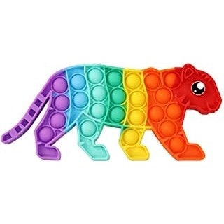 Jucarie Antistres Pop It Now and Flip It, Model Tigru, Silicon Moale, Design Reversibil, Multicolor