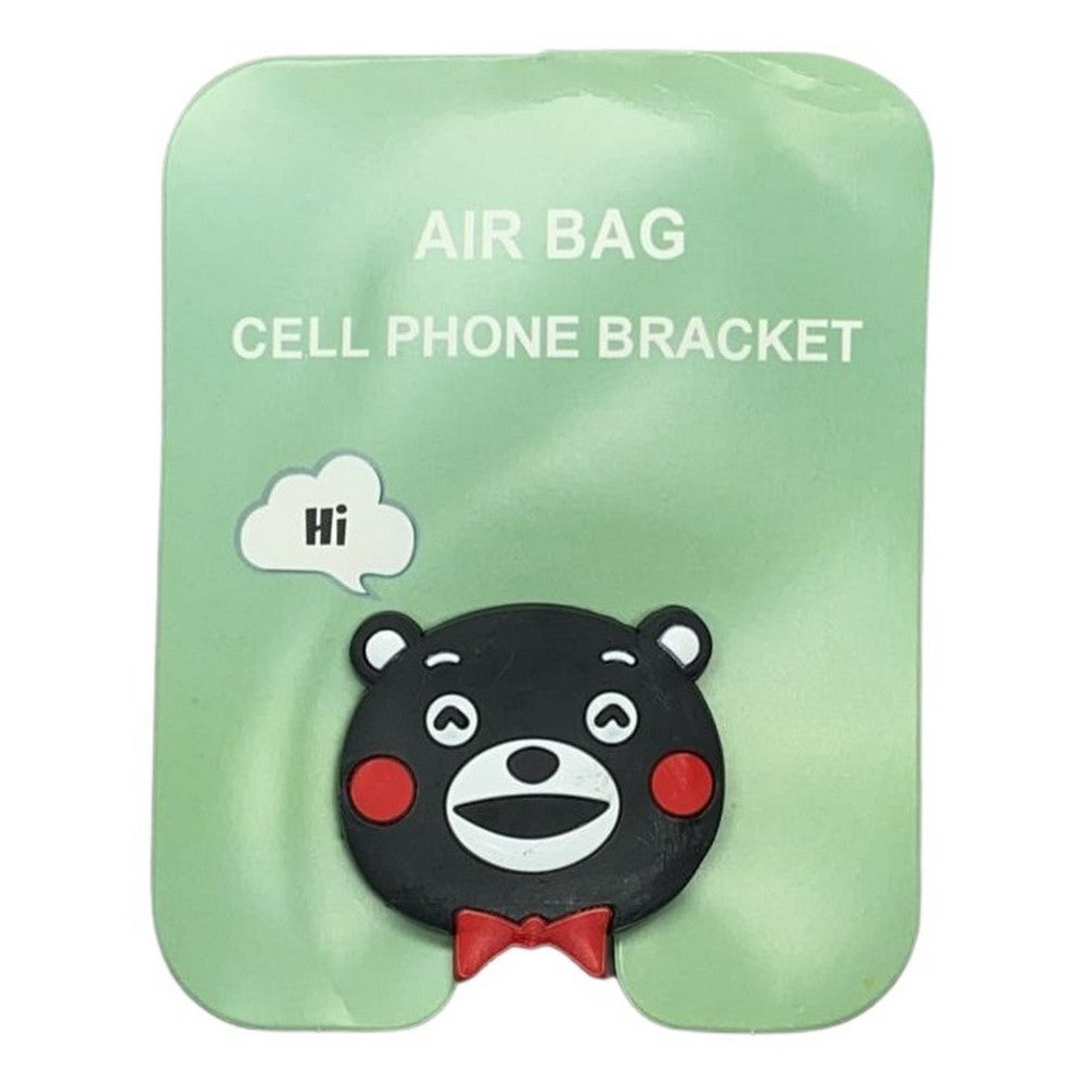 Suport Stand Telefon cu Fixare Adeziva, Model Animat 35, Universal, Plastic, Multicolor