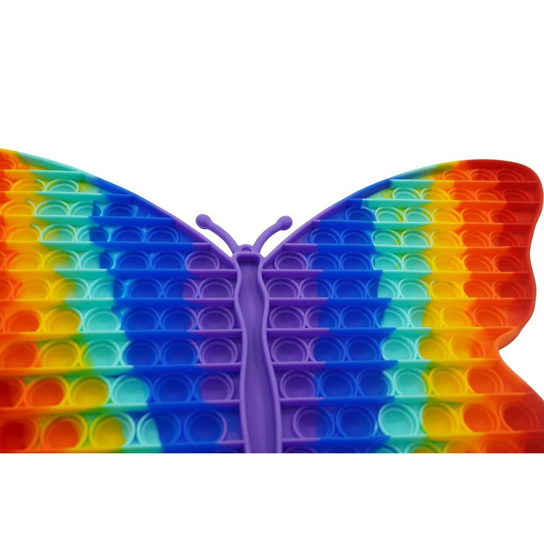Pop It Now Jucarie Antistres, Forma Fluture Senzoriala, Silicon, Multicolor, 40x30 cm