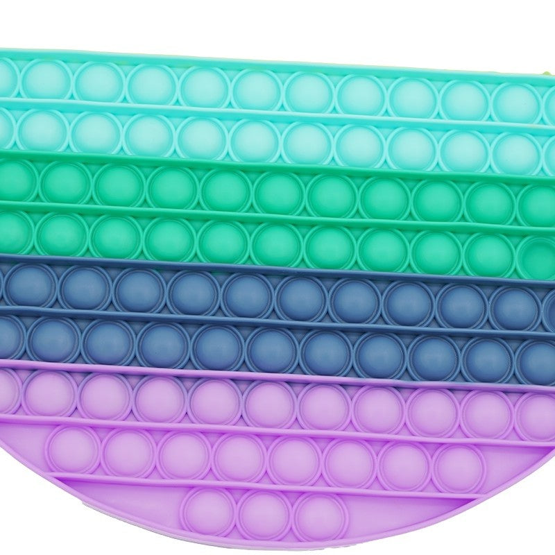 Pop It Now, Jucarie Antistres Senzoriala, Forma Rotunda, Silicon, Multicolor, Marime Uriasa