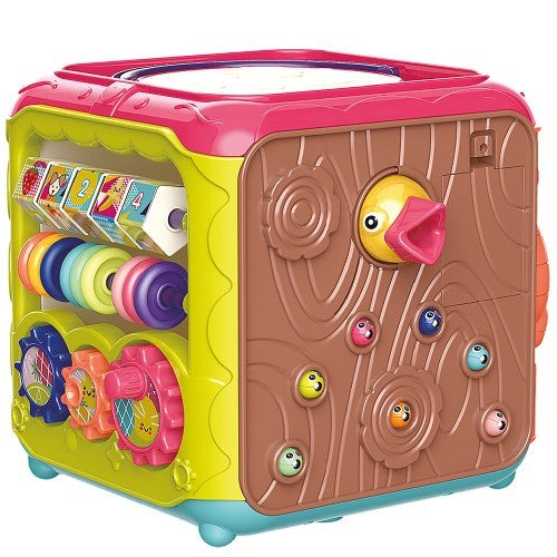 Cub Activitati 6 In 1 Pentru Bebelusi, Centru Educational Cu Pian Muzical, Lumini Si Sortator Forme, Plastic Non-Toxic, Multicolor