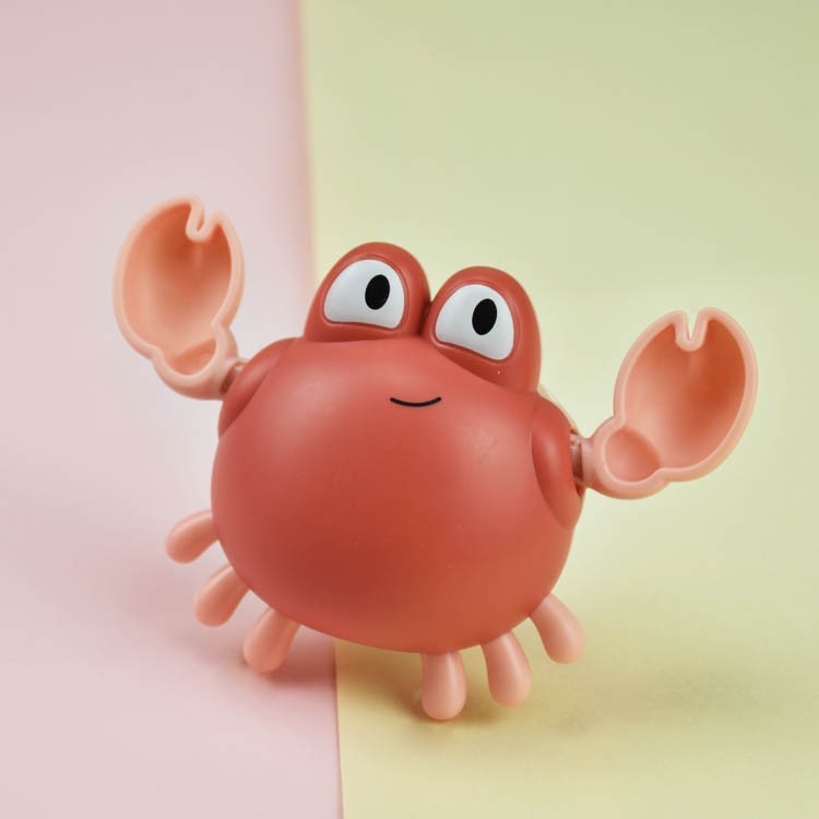 Jucarie De Baie Pentru Copii, Crab Interactiv cu Mecanism de Innot, Plastic, Rosu