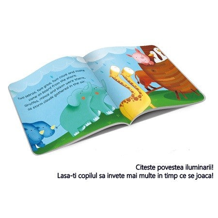 Puzzle 3D Arca Lui Noe Pentru Copii, Include Carte Cu Poveste Si 12 Piese Uriase, Material Carton, Multicolor, Varsta +3 Ani