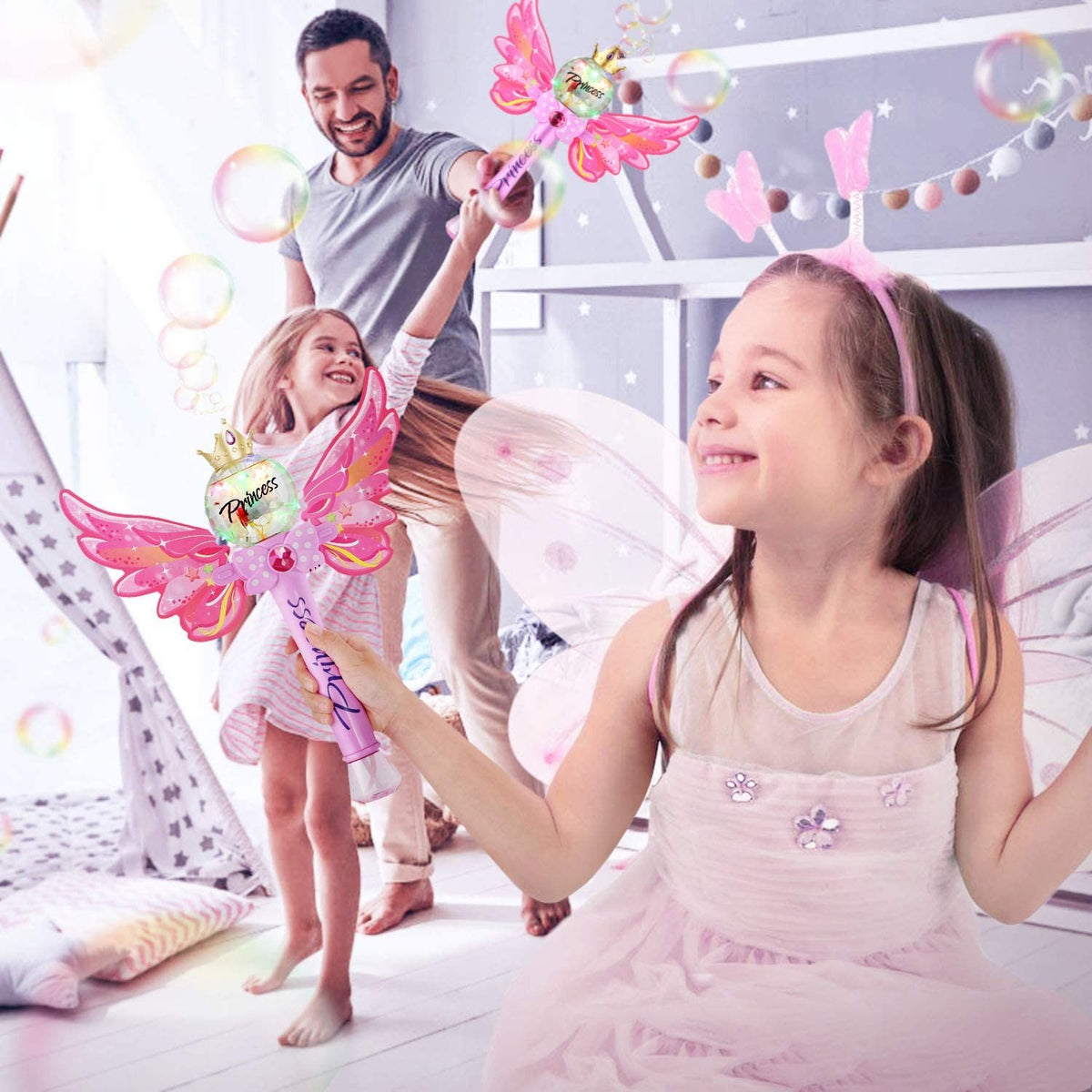 Bagheta Pentru Baloane Automata, Cu Lumini Muzicale Si Glob Disco, Plastic Non Toxic, Model 1