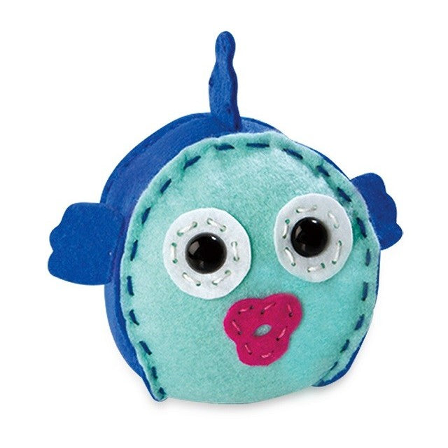 Dream Kids, Set Creatie Perna DIY pentru Copii, Joc Educativ de Cusut Manual, Material Textil Moale, Model Peste, Multicolor, Varsta 5 Ani+