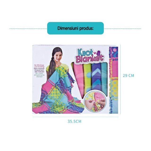 Set De Creatie DIY, Patura Pentru Tesut Si Tricotat, Joc Educativ De Abilitati Practice, Material Textil Moale, Multicolor