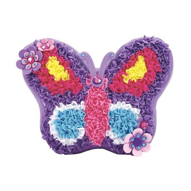 Dream Kids Set Creatie Perna Decorativa pentru Copii, Model Fluture, Activitate Educativa DIY, Material Textil Moale, Multicolor, Varsta 5+ Ani