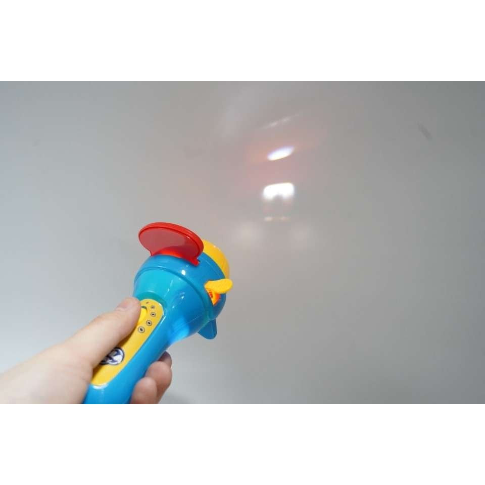 Proiector Educational Tip Lanterna Pentru Copii, 24 Imagini Cu Animale Salbatice, Jucarie Interactiva Din Plastic Non-Toxic, Albastru