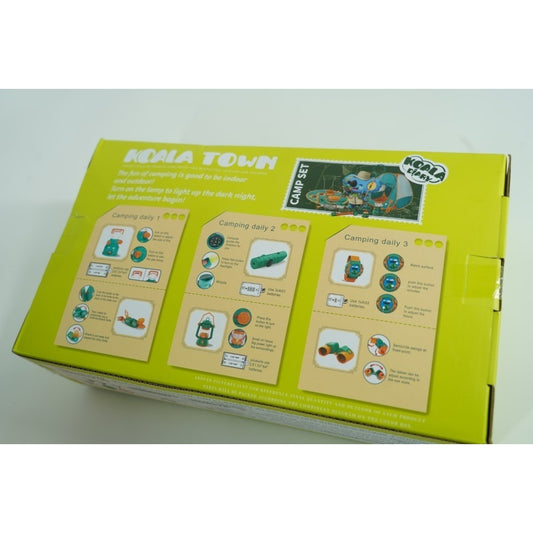 Set Camping Exterior și Interior pentru Copii, Kit de Joacă Educativ cu Covoraș și 18 Accesorii, Material Plastic, Multicolor, Vârstă +3 Ani