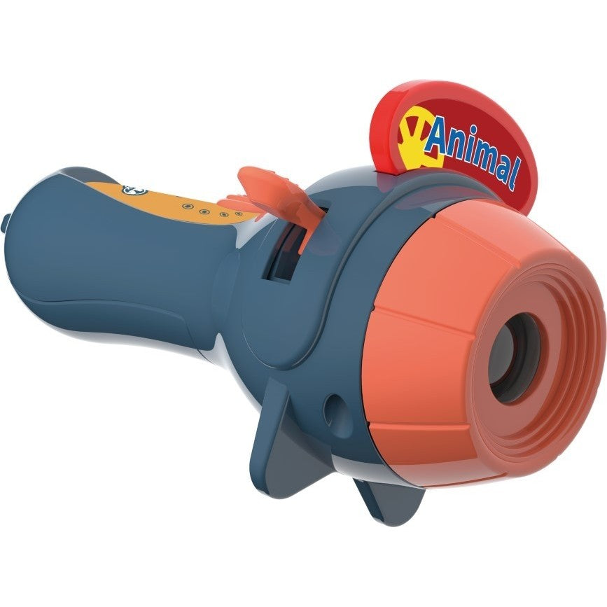 Proiector Tip Lanterna Pentru Copii, Jucarie Educativa cu 48 de Imagini si 6 Teme, Kidyslide, Material Plastic, Include Cutie Depozitare, 3 Ani+, Albastru