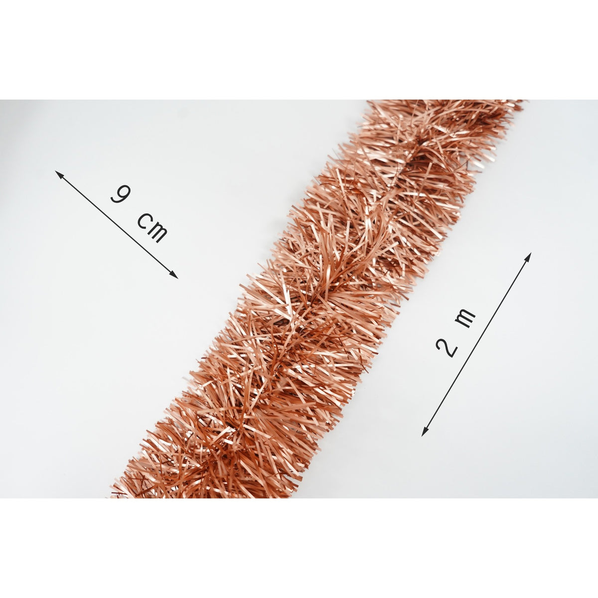 Beteala Craciun, Decoratiune Festiva Brad, Folie PVC, Portocaliu, 2 m x 9 cm