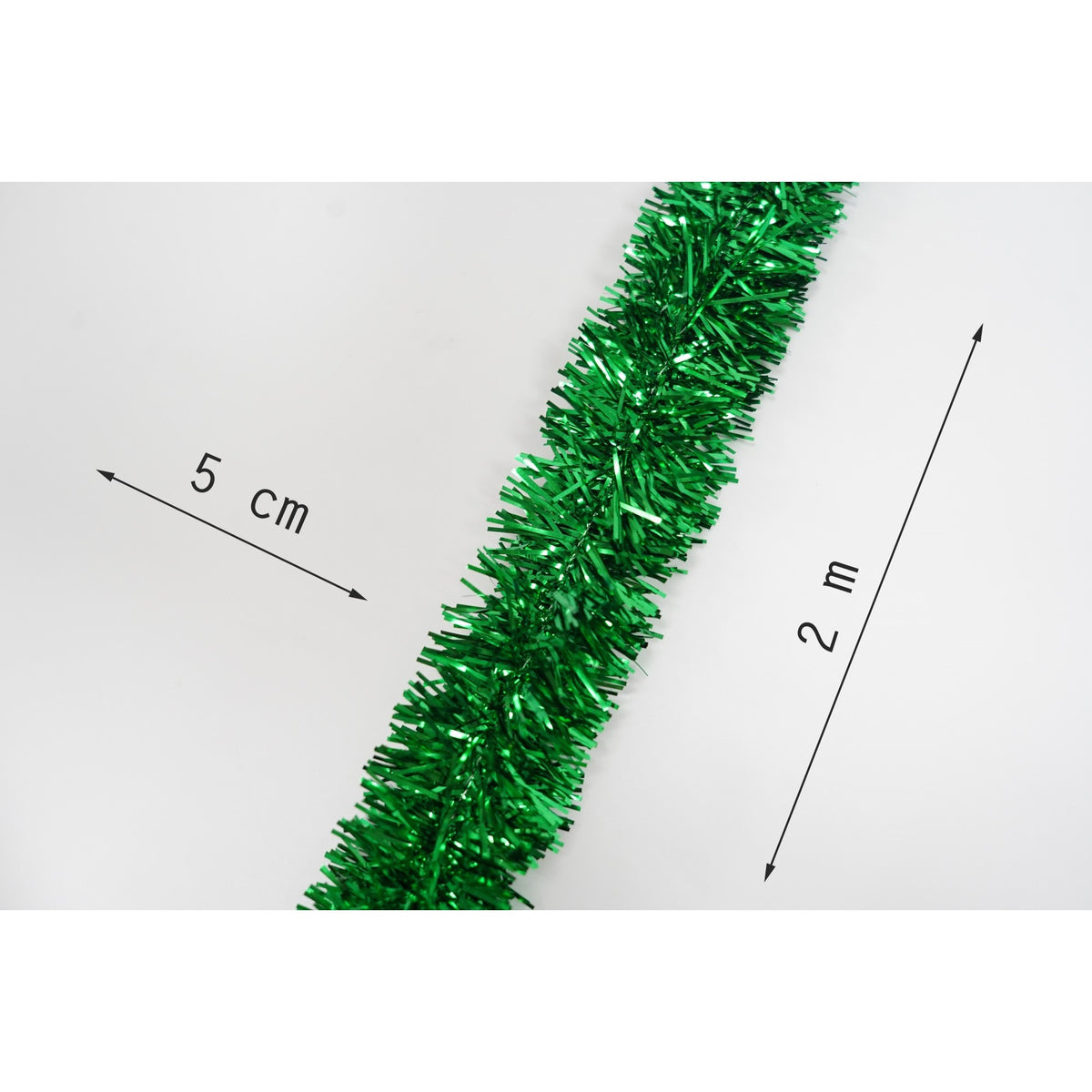 Beteala Craciun, Ghirlanda Decorativa Pom, Folie PVC Flexibila, Utilizare Interior si Exterior, Verde, 2 m x 5 cm
