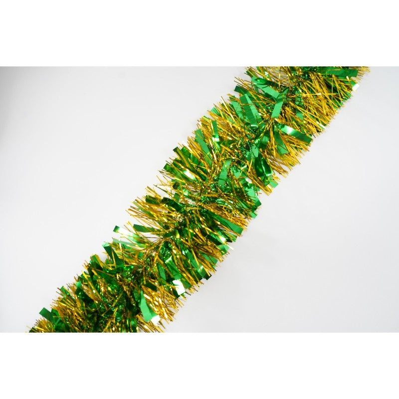 Beteala Craciun Verde Clasica, Ghirlanda Decorativa Pufoasa, Folie PVC, Interior si Exterior, 2 m x 11 cm