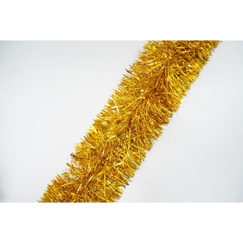 Beteala Craciun Premium, Decoratiune Pom de Iarna, Folie PVC Flexibila, Utilizare Interior si Exterior, Aurie, 2 m x 11 cm