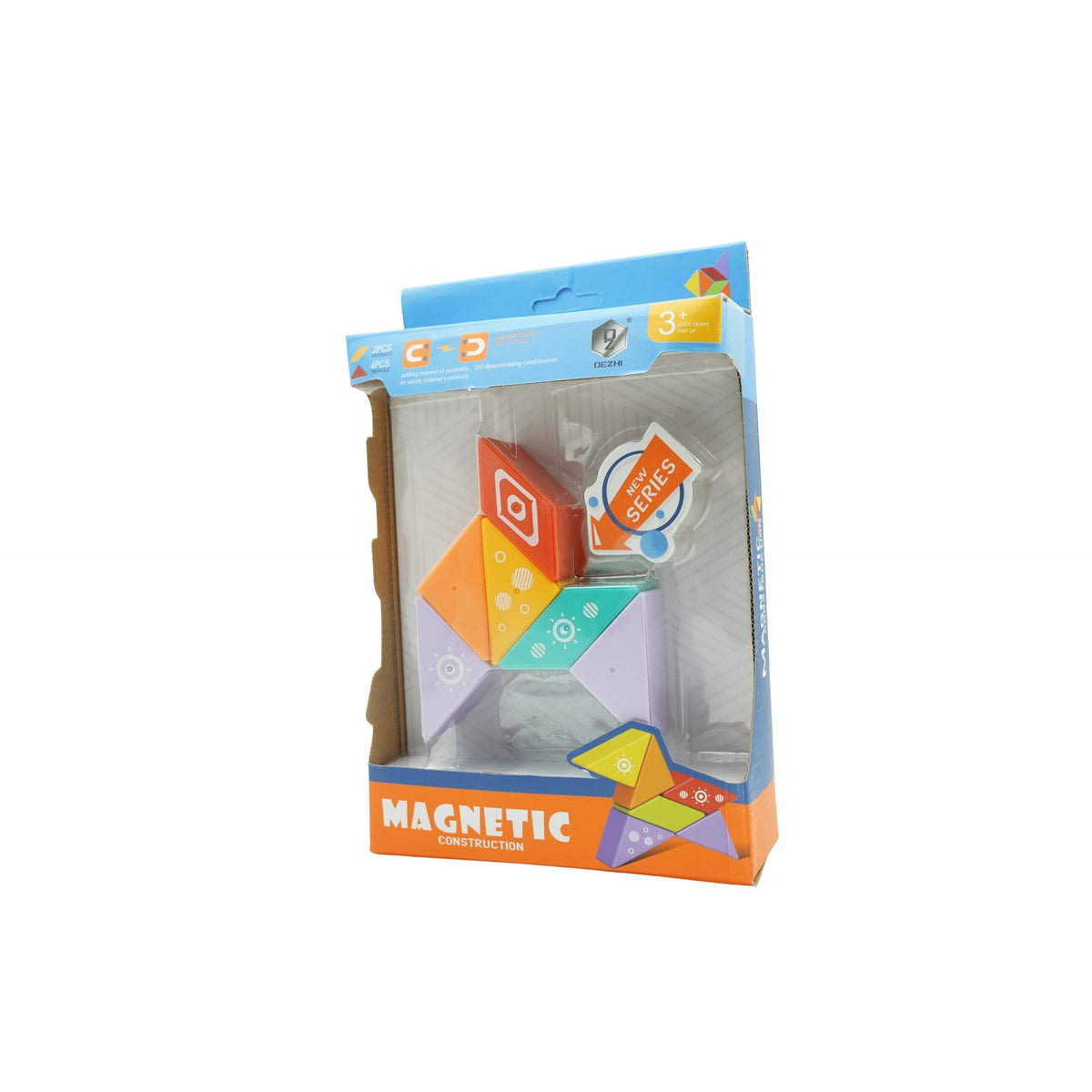 Set de Construcție Magnetic Inteligent pentru Copii, Joc Educativ cu Piese Magnetice, Plastic ABS, Multicolor, 6 Piese, +3 Ani