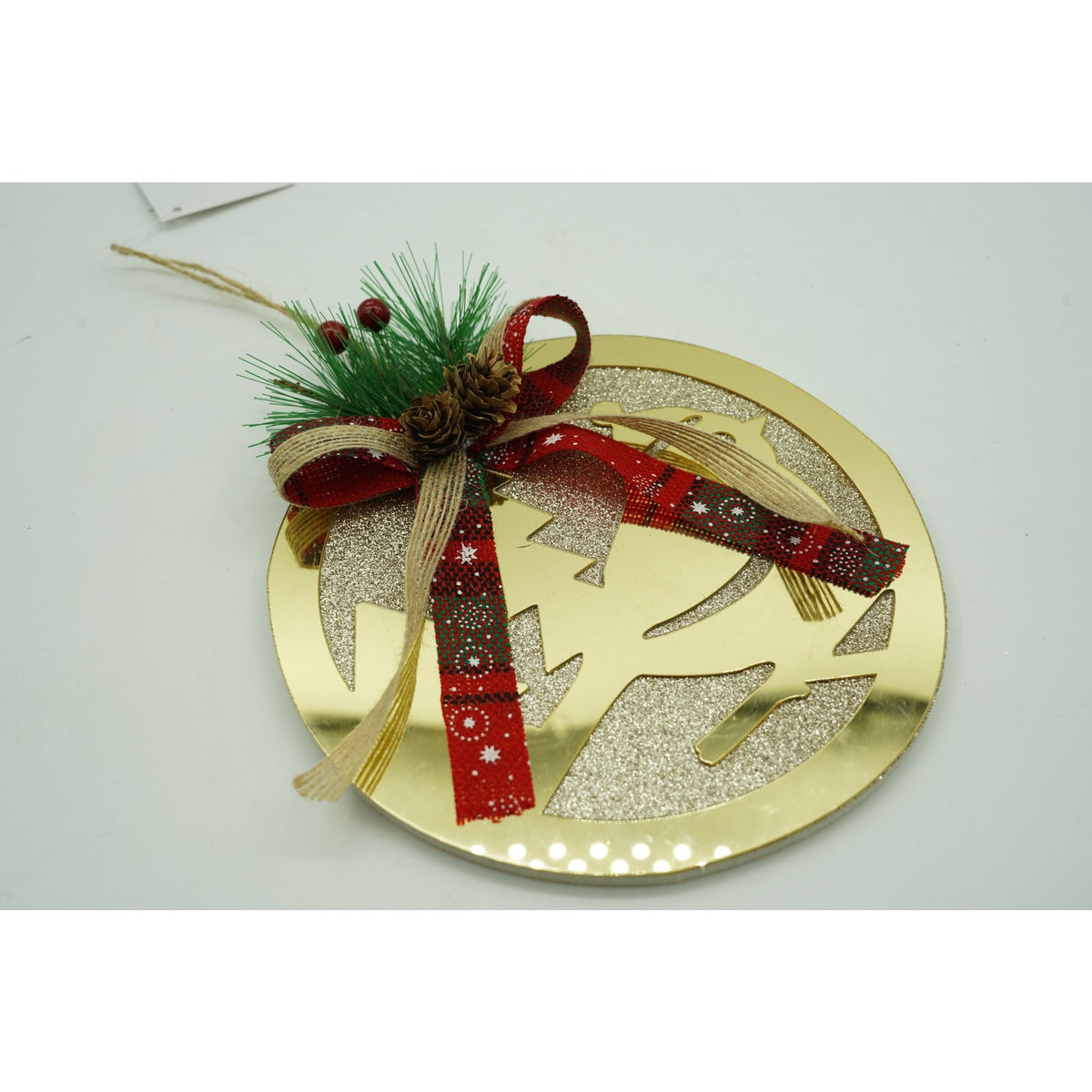 Ornament Brad Pasare, Figurina Decorativa cu Finisaj Lucios, Acril, Auriu, 17 x 17 cm