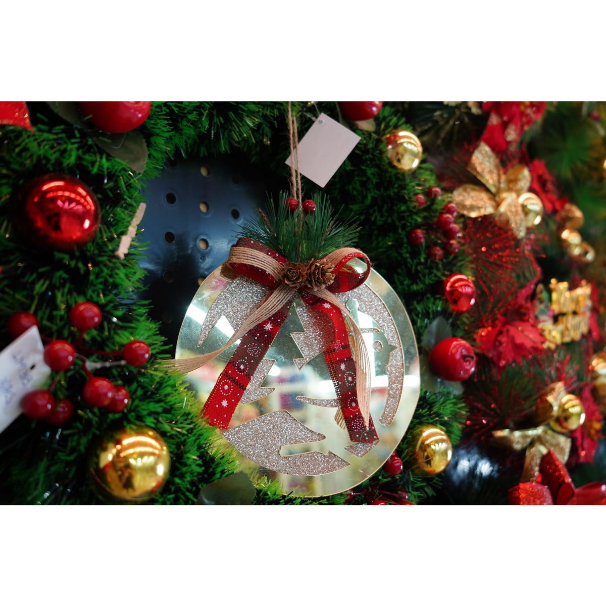 Ornament Brad Pasare, Figurina Decorativa cu Finisaj Lucios, Acril, Auriu, 17 x 17 cm