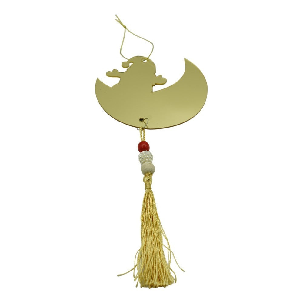 Ornament Brad Luna, Decoratiune Craciun Suspendata, Acril Lucios, Interior si Exterior, 10 x 25 cm, Auriu