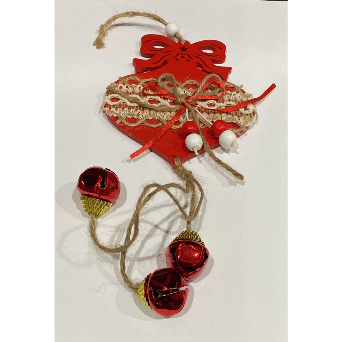 Decorațiune de Crăciun pentru Brad, Figurină Festivă din Lemn Natural, Design Tradițional, Maro Natur, 1 Bucată