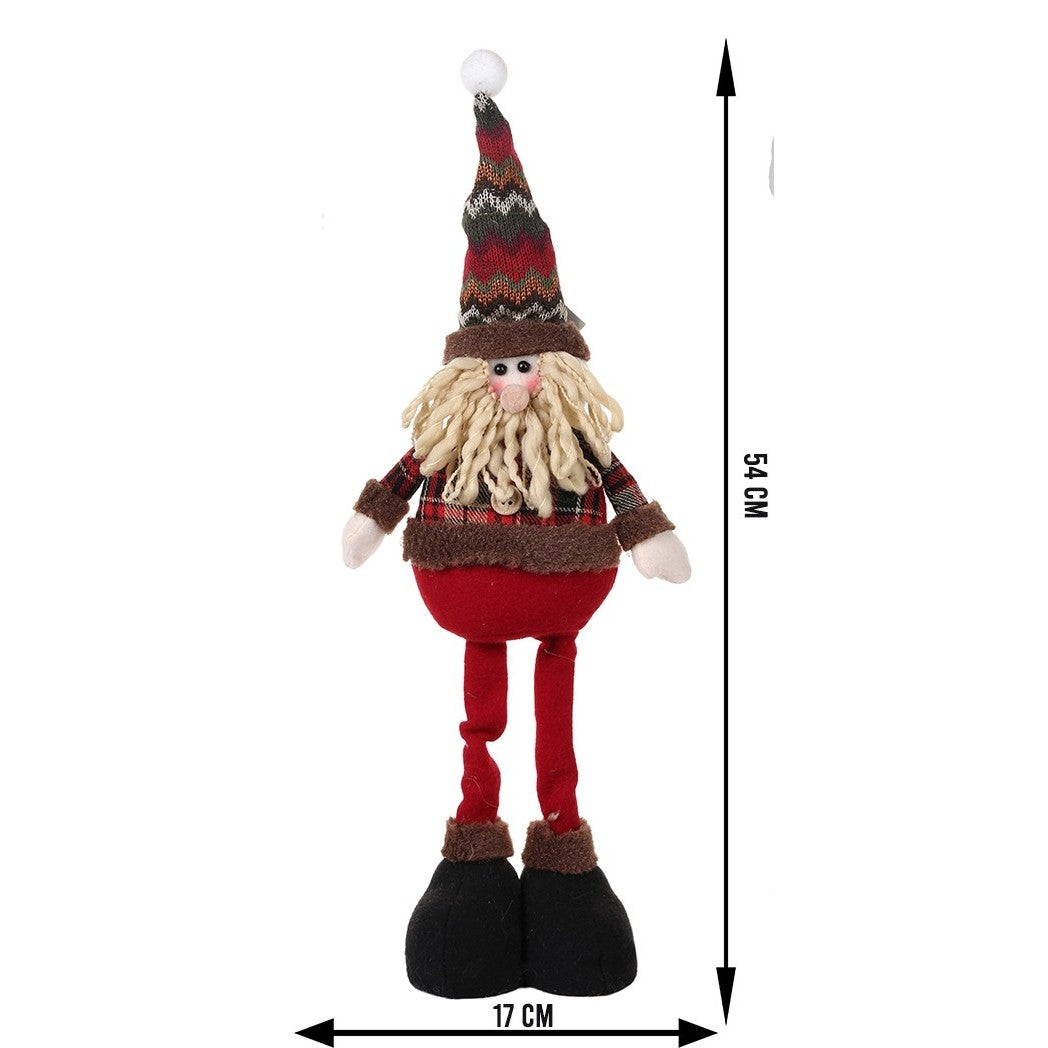 Mos Craciun Decorativ, Figurina Textila pentru Interior si Exterior, Lana si Plus, 54 x 17 cm
