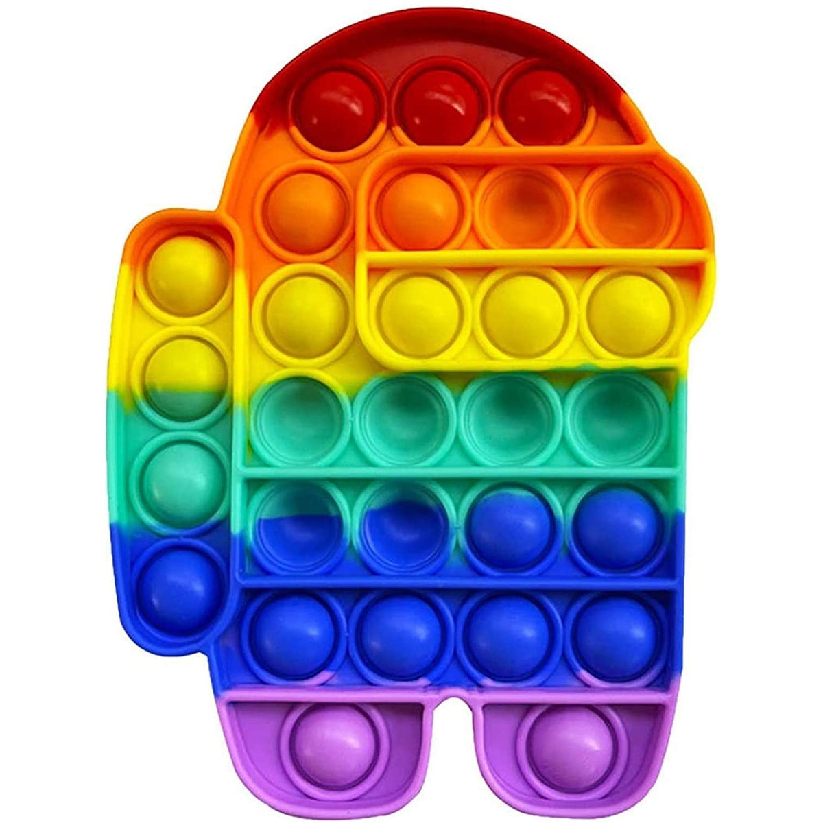 Jucarie Antistres Pop It Now and Flip It, Model Among Us, Silicon Moale, Educativa si Senzoriala, Multicolor