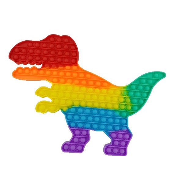 Pop It Now, Jucarie Antistres Senzoriala, Forma Dinozaur, Silicon, Multicolor, Urias
