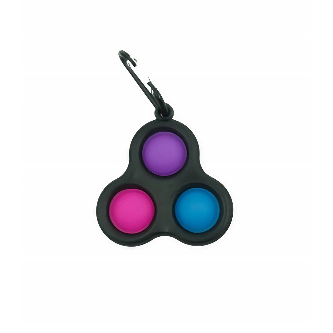 Jucarie Antistres Pop It, Breloc Triunghi, Silicon, Multicolor, 8 cm