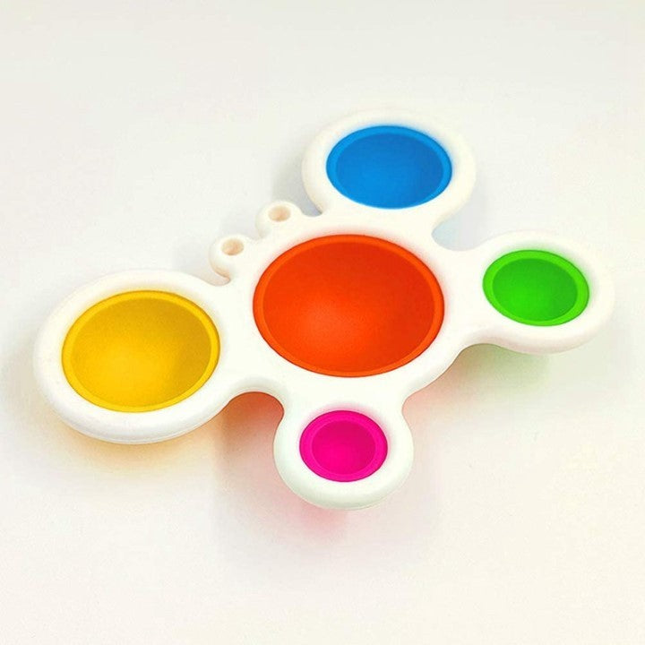 Jucarie Antistres Simple Dimple, Model Crab, Silicon Și Plastic ABS, Multicolor