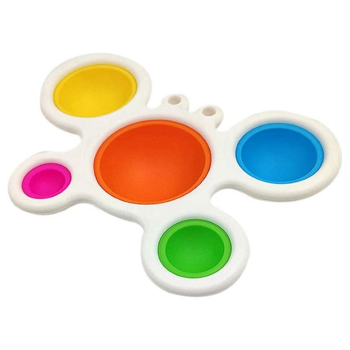 Jucarie Antistres Simple Dimple, Model Crab, Silicon Și Plastic ABS, Multicolor