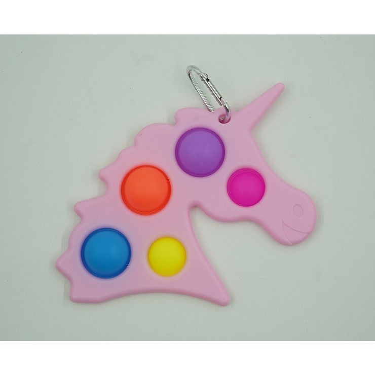 Jucarie Antistres Simple Dimple, Senzoriala Pentru Concentrare, Silicon Și Plastic ABS, Unicorn Roz