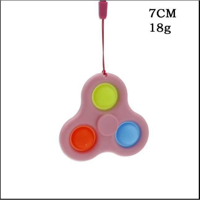 Jucarie Senzoriala Simple Dimple, Fidget Toy Antistres, Silicon, 7 cm, Roz/Multicolor
