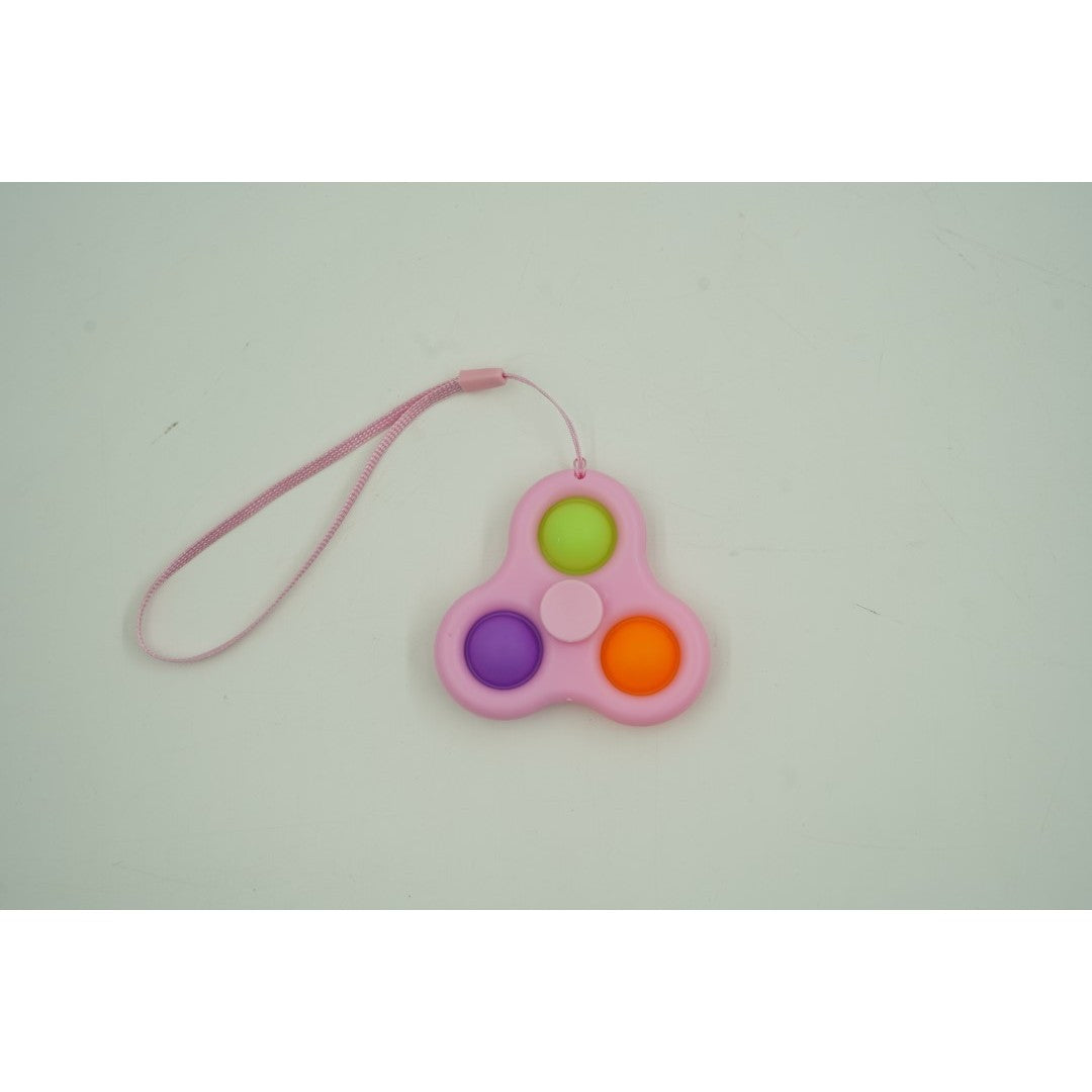 Jucarie Senzoriala Simple Dimple, Fidget Toy Antistres, Silicon, 7 cm, Roz/Multicolor