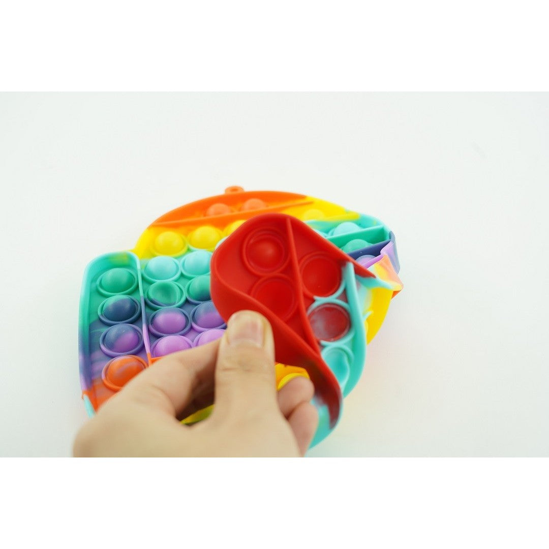 Jucarie Antistres Pop It Now and Flip It, Model Among Us, Silicon Senzorial, Dezvoltare Logica si Atentie, Impermeabila, Multicolor, Model 2