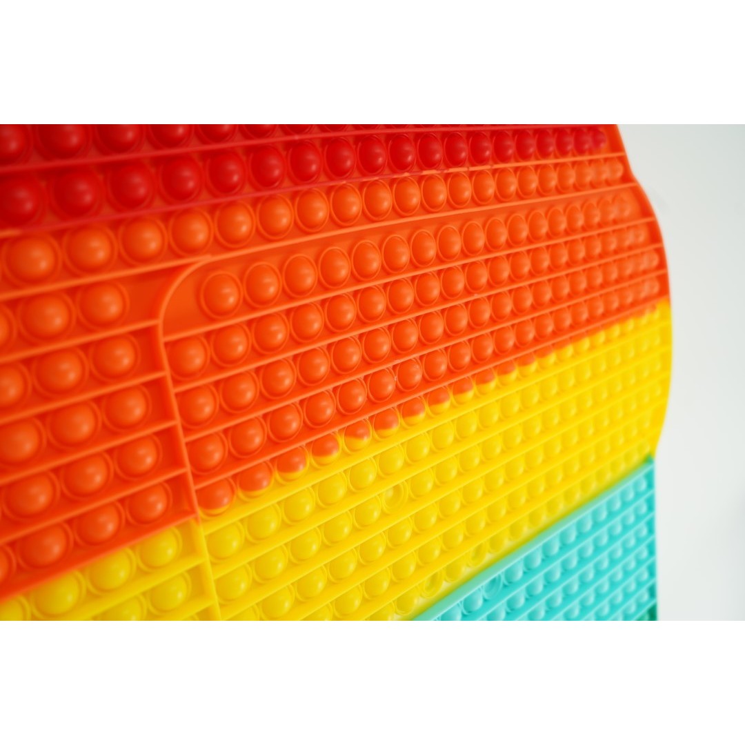 Jucarie Antistres Pop It Now and Flip It, Model Among Us, Silicon, Multicolor, 85 cm