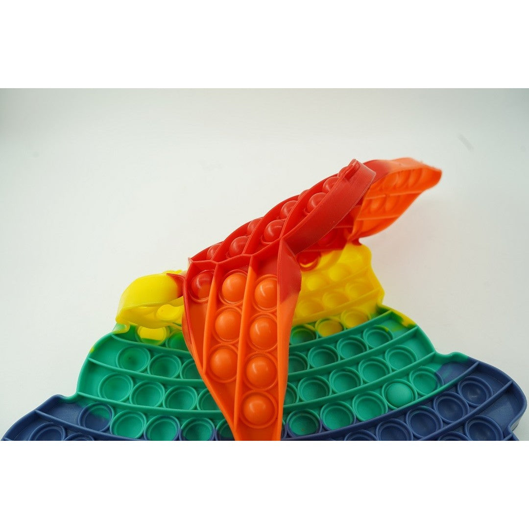 Jucarie Antistres Pop It Now and Flip It, Model Baby Yoda Urias, Silicon Flexibil, Design Senzorial, Multicolor