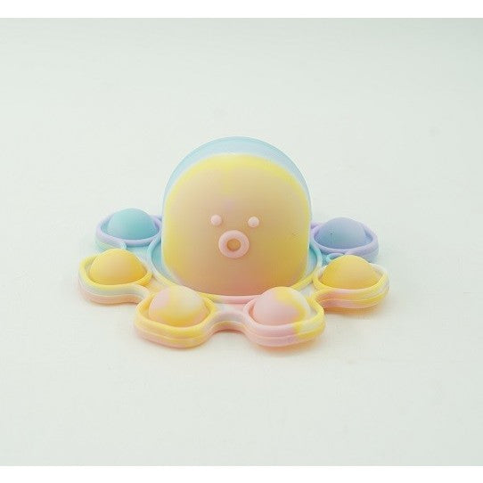 Jucarie Antistres Pop It Now and Flip It, Caracatita Reversibila Senzoriala, Silicon Moale, Design Impermeabil, Multicolor/Roz