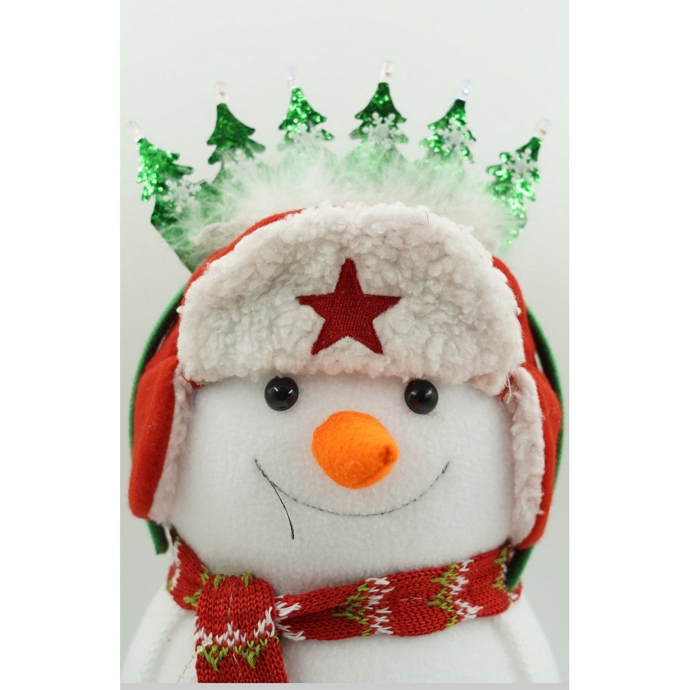 Bentita de Craciun Tip Cerc, Coarne de Ren cu Decoratiuni Festive, Material Textil Moale, Marime Universala, Verde