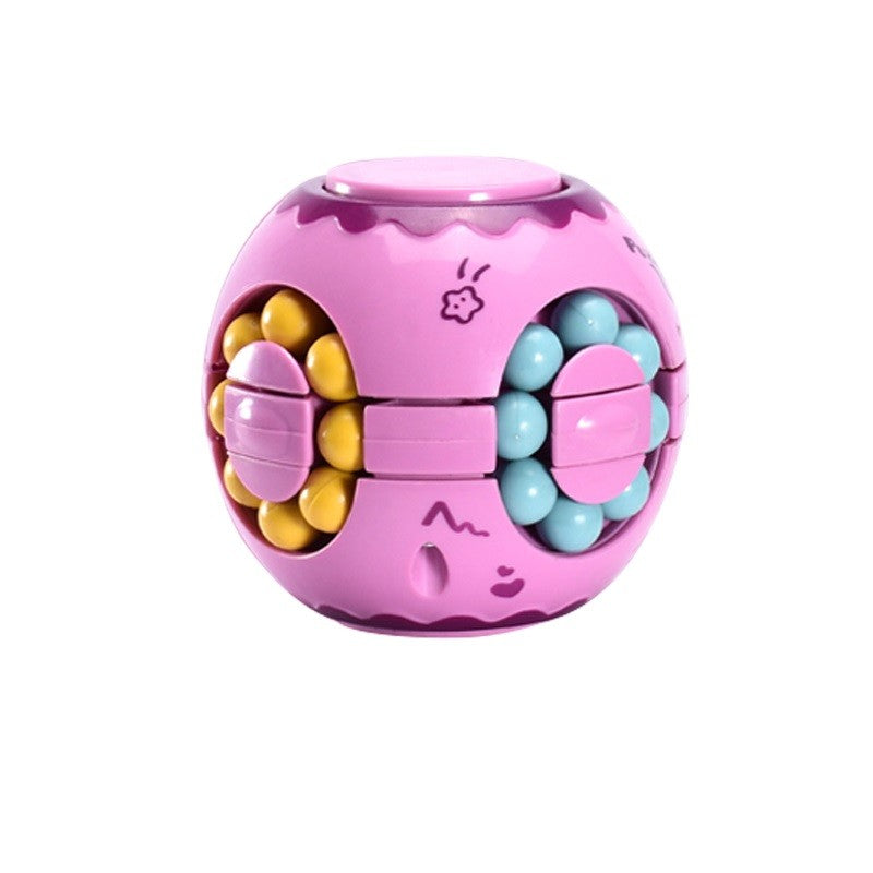 Cub Magic Interactiv Magic Bean, Jucarie Antistres Educativa, Plastic Non-Toxic, Sfera, Roz