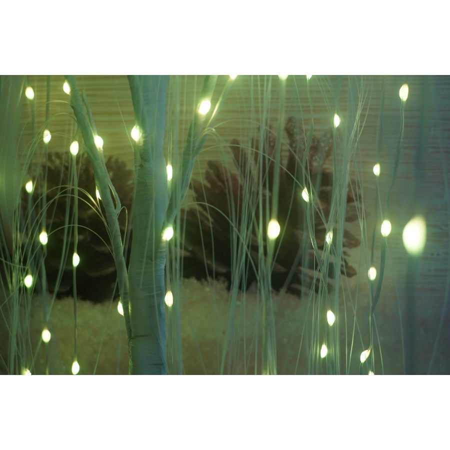 Pom Decorativ Tip Salcie, 234 LED-uri Alb Cald, Rezistent la Intemperii, Metal și Plastic, Înălțime 1.5 M