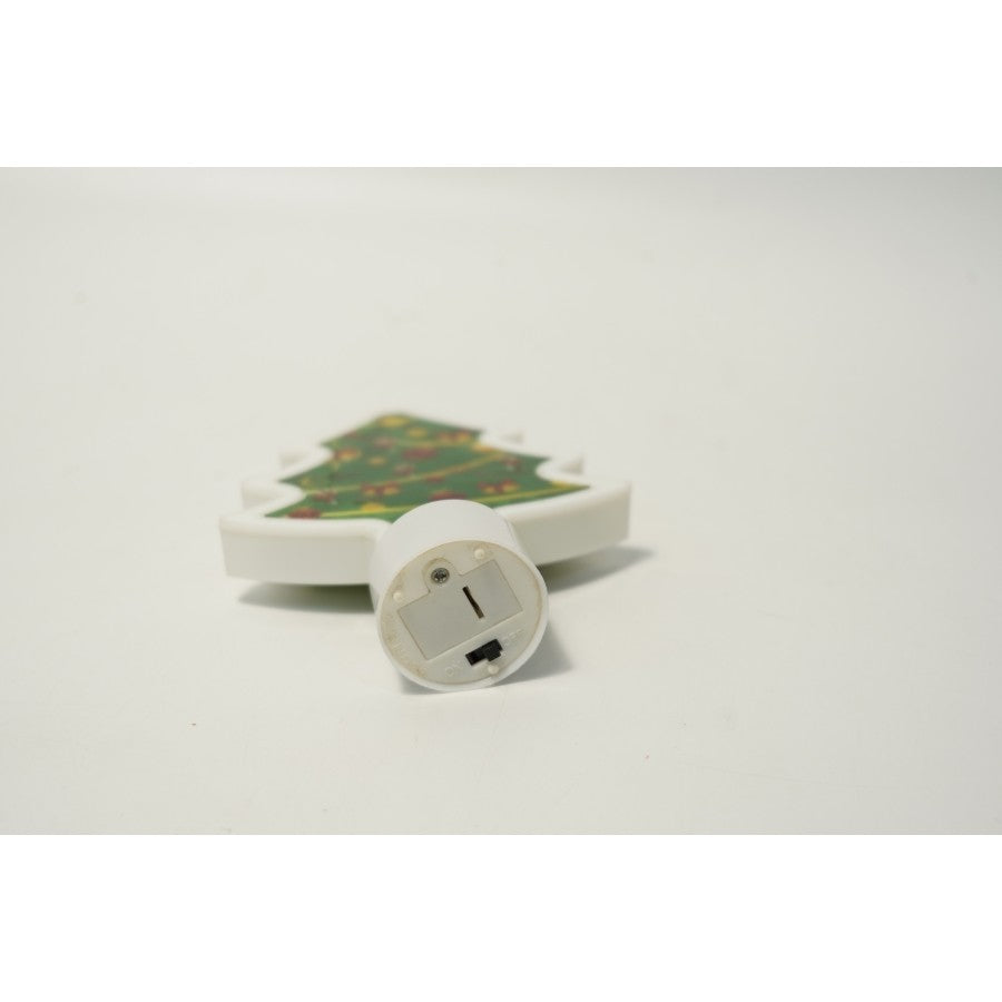 Decoratiune Luminoasa 3D, Brad Craciun Miniatura, Efect Vizual Tridimensional, Iluminare LED, Functionare pe Baterii, Verde