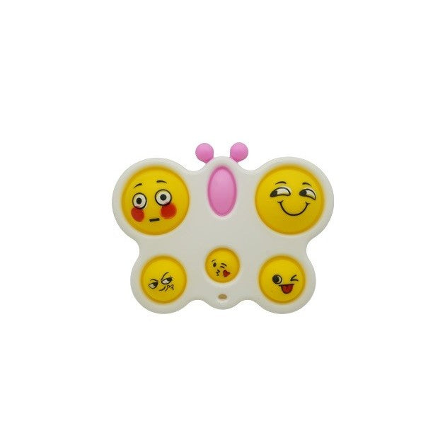 Jucarie Antistres Simple Dimple, Model Fluture Senzorial, Silicon Și Plastic ABS, Alb