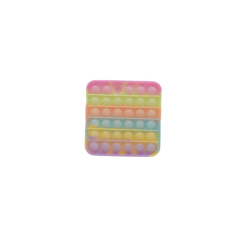 Jucarie Antistres Pop It Now and Flip It, Senzoriala si Fosforescenta, Silicon Moale, Forma Patrat, Multicolor