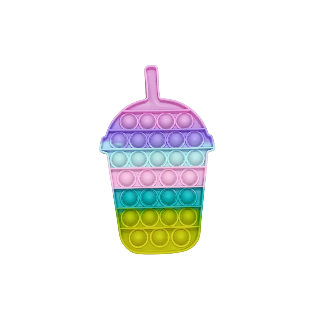 Jucarie Antistres Pop It Now and Flip It, Model Milkshake Reversibil, Silicon Flexibil, Multicolor, Model 2