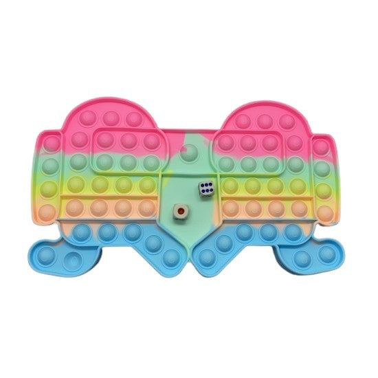 Pop It Now and Flip It, Joc Interactiv Antistres cu 2 Zaruri, Model Among Us, Silicon Moale, Multicolor