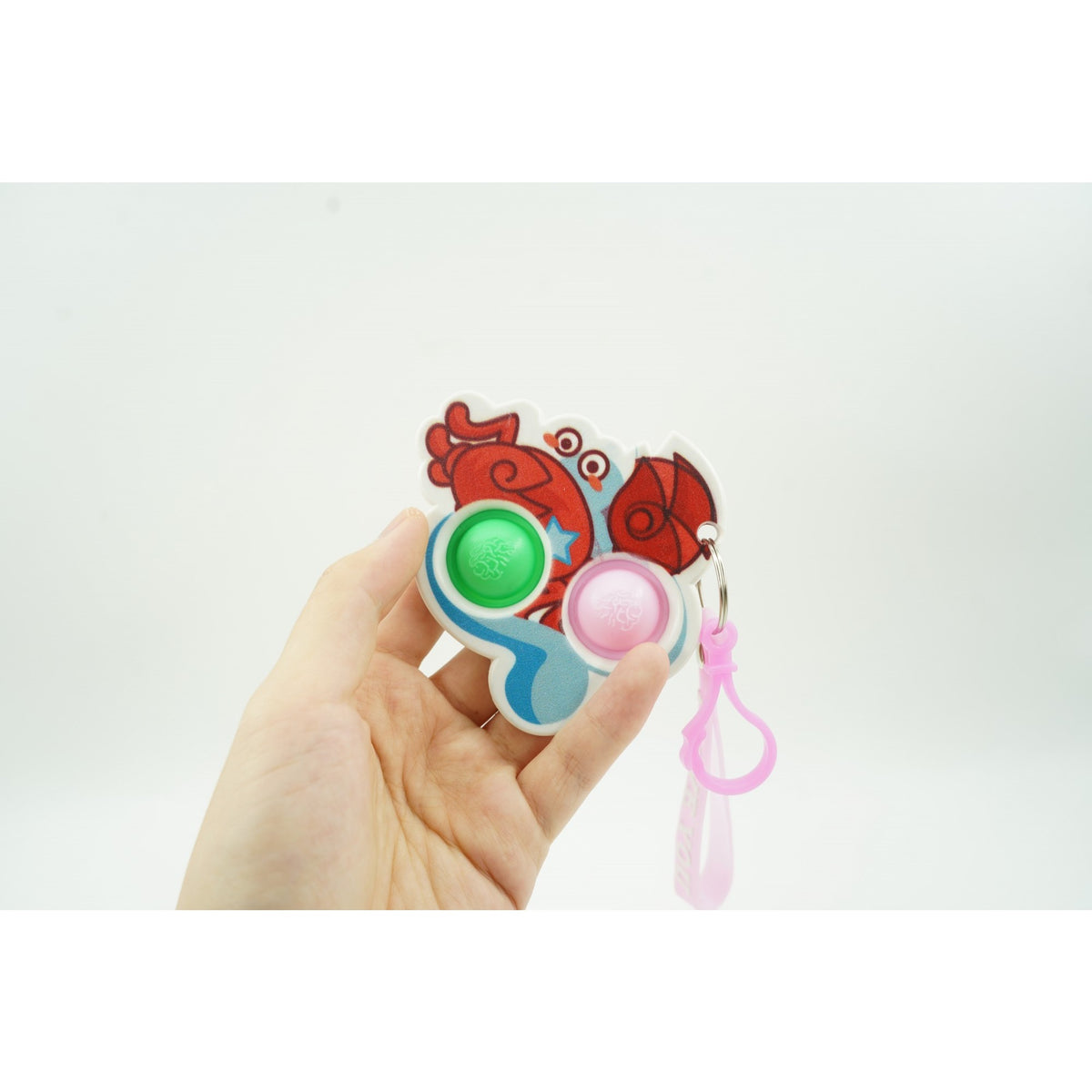 Jucarie Senzoriala Antistres Simple Dimple, Breloc cu 2 Buline si Zodii, Silicon, Multicolor