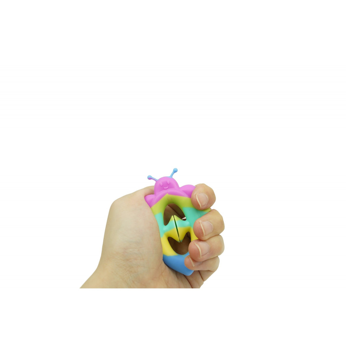 Jucarie Senzoriala Antistres, Fidget Toy cu Ventuza de Decompresie, Antrenare Antebrat, Model Albina, Culori Macarons